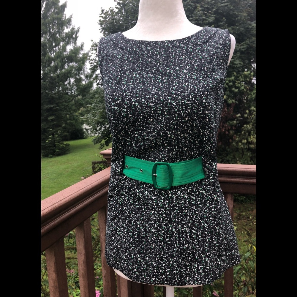 Ann Taylor Silk and Cotton Sleeveless Belted Top